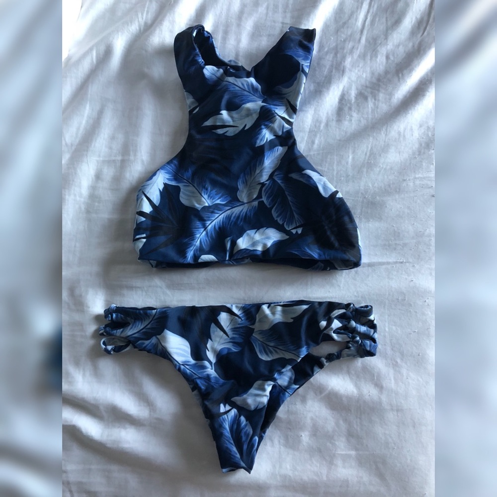 Mikoh blue two piece bikini
